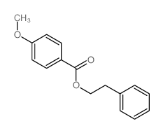 Benzoic acid,4-methoxy-, 2-phenylethyl ester structure