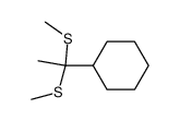 (1-cyclohexylethane-1,1-diyl)bis(methylsulfane) Structure