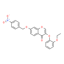 3-(2-Ethoxyphenoxy)-7-[(4-nitrobenzyl)oxy]-4H-chromen-4-one结构式