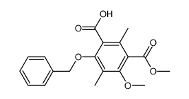 2-benzyloxy-5-methoxycarbonyl-4-methoxy-3,6-dimethylbenzoic acid结构式