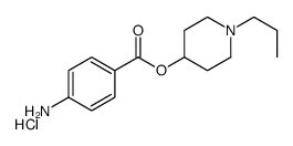 1-Propyl-4-piperidinyl 4-aminobenzoate hydrochloride (1:1)结构式