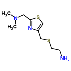 2-(二甲氨基甲基)-4-(2-氨乙基硫甲基)噻唑结构式