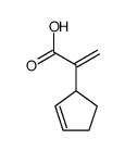 2-(cyclopent-2-enyl)acrylic acid结构式