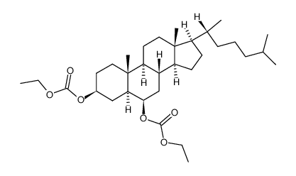 3β,6β-bis(ethoxycarbonyloxy)-5α-cholestane Structure