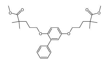 dimethyl 5,5'-([1,1'-biphenyl]-2,5-diylbis(oxy))bis(2,2-dimethylpentanoate)结构式