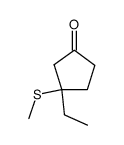 3-ethyl-3-(methylthio)cyclopentan-1-one结构式