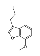 3-(2-iodoethyl)-7-methoxy-1-benzofuran结构式