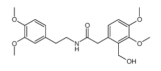 N-[2-(3,4-dimethoxyphenyl)ethyl](3,4-dimethoxy-2-hydroxymethyl)-phenylacetamide结构式