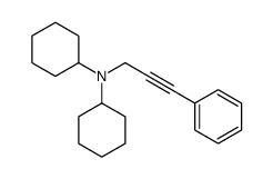 N-cyclohexyl-N-(3-phenylprop-2-ynyl)cyclohexanamine Structure
