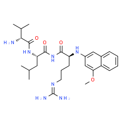 valyl-leucyl-arginine-4-methoxy-2-naphthylamide结构式