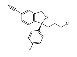 (S)-1-(3-chloropropyl)-1-(4-fluorophenyl)-1,3-dihydroisobenzofuran-5-carbonitrile Structure