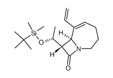 (7S,8S)-8-[(R)-1-(tert-Butyl-dimethyl-silanyloxy)-ethyl]-6-vinyl-1-aza-bicyclo[5.2.0]non-5-en-9-one结构式