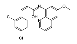 3-(2,4-dichlorophenyl)-N-(6-methoxyquinolin-8-yl)prop-2-enamide Structure