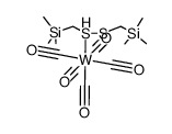 [bis(trimethylsilylmethyl) disulphide-S]pentacarbonyltungsten(0)结构式