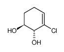 trans-(1S,2R)-1,2-dihydroxy-3-chlorocyclohex-3-ene结构式