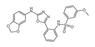 N-{2-[5-(benzo[1,3]dioxol-5-ylamino)-[1,3,4]oxadiazol-2-yl]-phenyl}-3-methoxy-benzenesulfonamide Structure