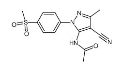 N-[4-cyano-2-(4-methanesulfonyl-phenyl)-5-methyl-2H-pyrazol-3-yl]-acetamide结构式