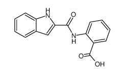 N-(1H-indole-2-carbonyl)anthranilic acid Structure