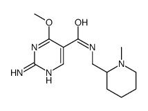 2-Amino-4-methoxy-N-((1-methyl-2-piperidyl)methyl)-5-pyrimidinecarboxa mide Structure