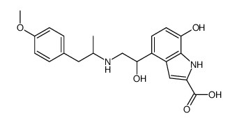 4-{1-hydroxy-2-[2-(4-methoxyphenyl)-1-methylethylamino]}ethyl-7-hydroxyindole-2-carboxylic acid Structure