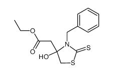 ethyl 3-benzyl-4-hydroxy-2-thioxothiazolidine-4-acetate结构式
