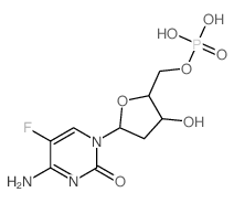 5'-Cytidylic acid,2'-deoxy-5-fluoro- (9CI) Structure