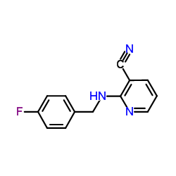 2-[(4-fluorobenzyl)amino]pyridine-3-carbonitrile Structure