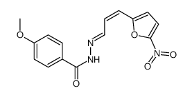 4-methoxy-N-[(E)-[(E)-3-(5-nitrofuran-2-yl)prop-2-enylidene]amino]benzamide结构式