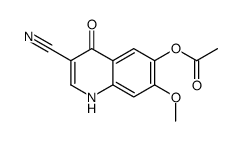 6-(乙酰基氧基)-4-羟基-7-甲氧基-3-喹啉甲腈结构式