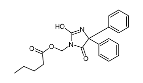 (2,5-dioxo-4,4-diphenylimidazolidin-1-yl)methyl pentanoate结构式