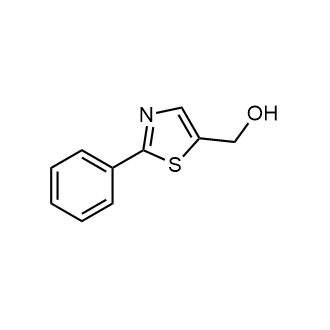 (2-苯基噻唑-5-基)甲醇结构式