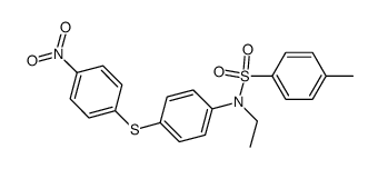 toluene-4-sulfonic acid-[N-ethyl-4-(4-nitro-phenylsulfanyl)-anilide]结构式