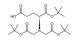 N,N-双[2-(1,1-二甲基乙氧基)-2-氧代乙基]-L-谷氨酸1-(1,1-二甲基乙基)酯结构式