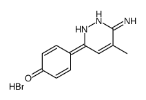 4-(3-amino-4-methyl-1H-pyridazin-6-ylidene)cyclohexa-2,5-dien-1-one,hydrobromide Structure