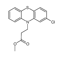 3-(2-chloro-phenothiazin-10-yl)-propionic acid methyl ester结构式