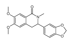 N-methyl-3-(3,4-(methylenedioxy)phenyl)-6,7-dimethoxy-3,4-dihydro-1(2H)-isoquinoline结构式