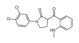 1-(3,4-dichlorophenyl)-3-[2-(methylamino)benzoyl]pyrrolidin-2-one结构式