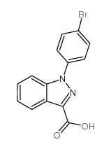 1-(4-溴苯基)-1H-吲唑-3-羧酸结构式