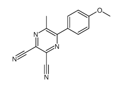 5-(4-methoxyphenyl)-6-methylpyrazine-2,3-dicarbonitrile Structure