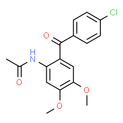 N-[2-(4-CHLORO-BENZOYL)-4,5-DIMETHOXY-PHENYL]-ACETAMIDE结构式