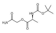 L-Alanine, N-[(1,1-dimethylethoxy)carbonyl]-, 2-amino-2-oxoethyl ester结构式