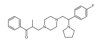 1-(2-Benzoylpropyl)-4-<2-(4-fluorophenyl)-2-pyrrolidinoethyl>piperazine Structure