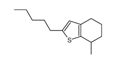 7-methyl-2-pentyl-4,5,6,7-tetrahydro-1-benzothiophene结构式
