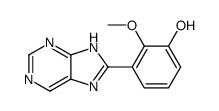 2-methoxy-3-(7H-purin-8-yl)phenol结构式