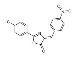 2-(4-chlorophenyl)-4-[(4-nitrophenyl)methylidene]-1,3-oxazol-5-one Structure