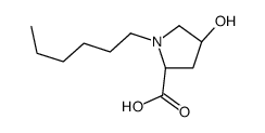 (2S,4R)-1-hexyl-4-hydroxypyrrolidine-2-carboxylic acid Structure