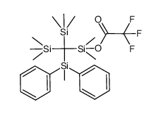 (dimethyltrifluoroacetoxysilyl)(methyldiphenylsilyl)bis(trimethylsilyl)methane Structure