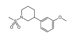 Piperidine, 3-(3-methoxyphenyl)-1-(methylsulfonyl)结构式