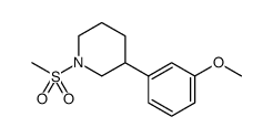 Piperidine, 3-(3-methoxyphenyl)-1-(methylsulfonyl) Structure