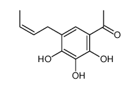 1-(5-but-2-enyl-2,3,4-trihydroxyphenyl)ethanone结构式